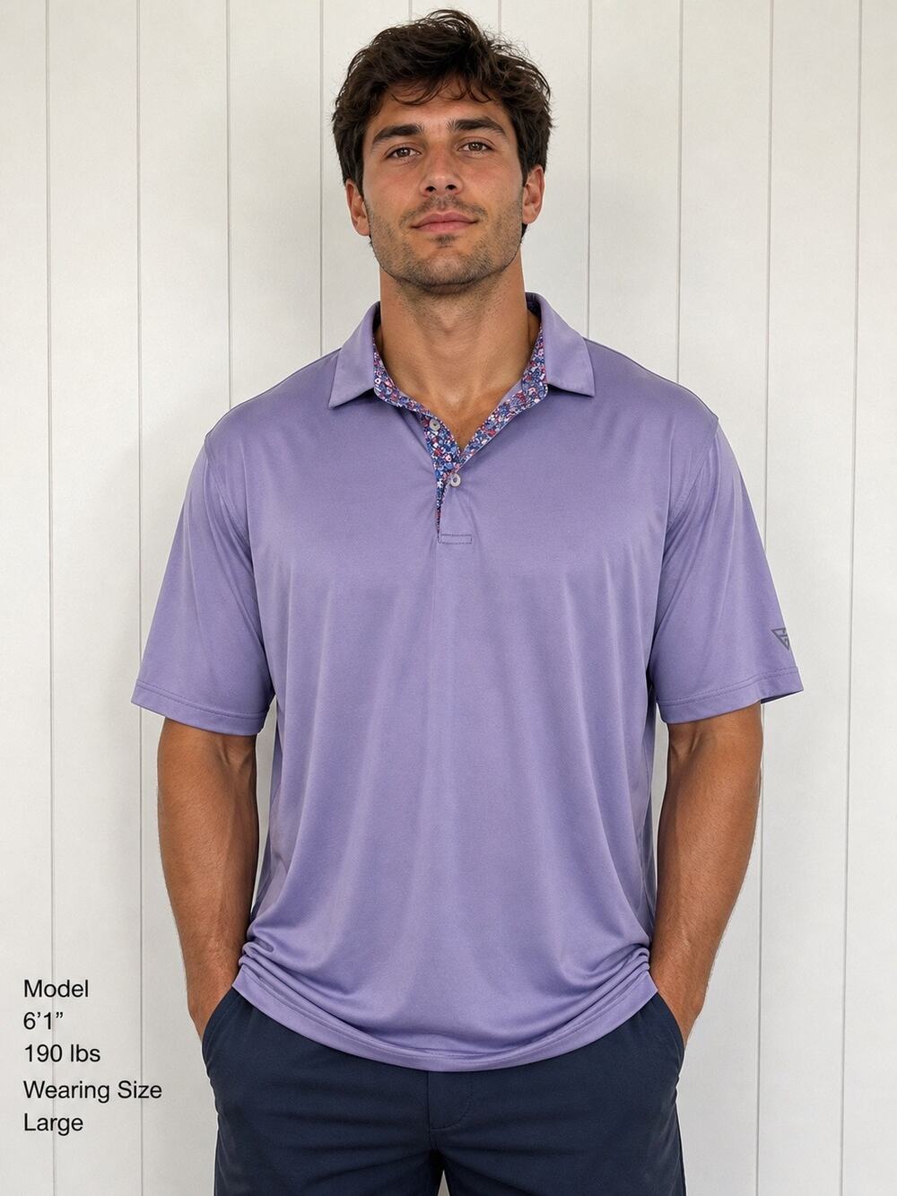 Maelreg Performance Golf Polo Shirt Men's Purple Stretch Dad Sports Size 3XL